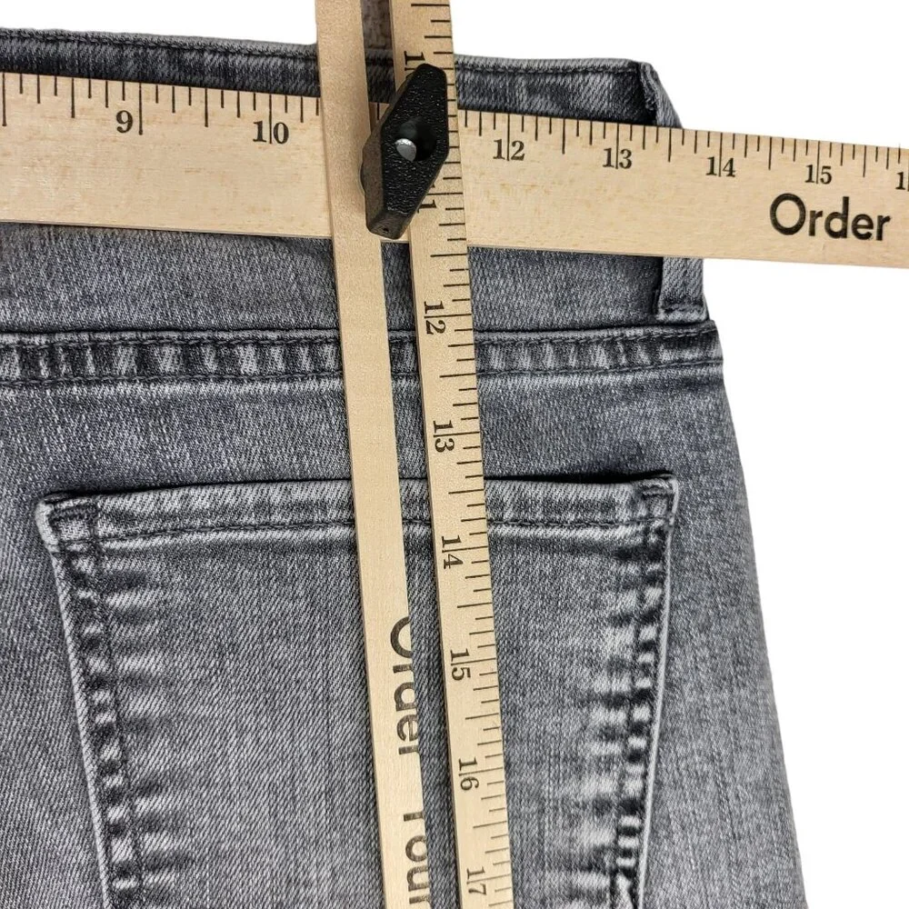 FIDELITY DENIM Juniper Crop Cropped Flare Women's Jeans Denim Surfire Grey SZ 27 - Picture 10 of 16